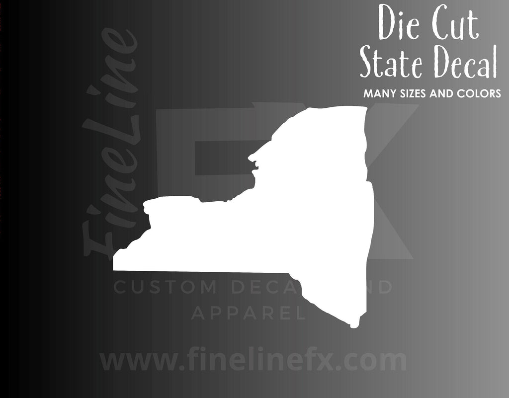 New York State Shape Map Silhouette Vinyl Decal Sticker