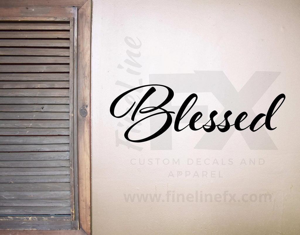 Blessed Wall Decal Wall Sticker Vinyl Wall Lettering