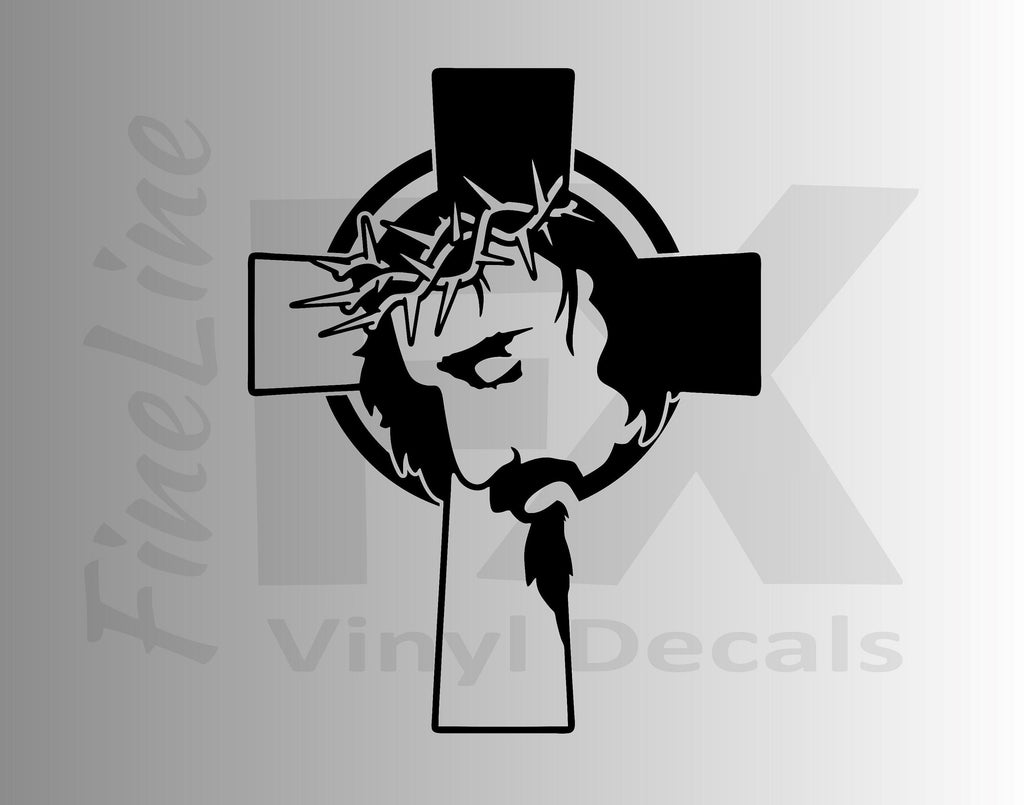 Celtic Jesus Cross Vinyl Decal Sticker /  Decal For Cars, Laptops, Tumblers And More