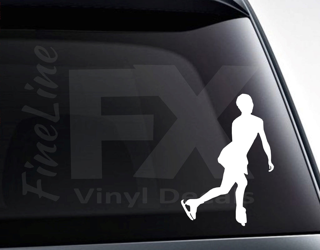 Figure Skater Ice Skating Silhouette Vinyl Decal Sticker / Decal For Cars, Laptops, Tumblers And More