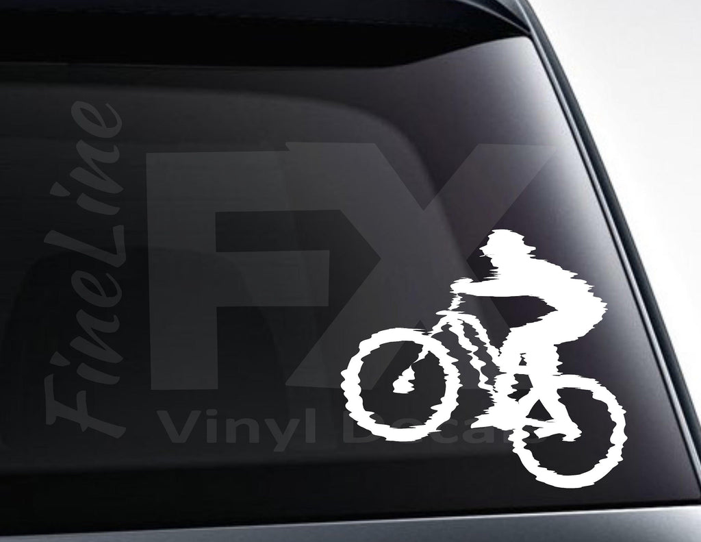 Mountain Biking, Mountain Biker Vinyl Decal Sticker 