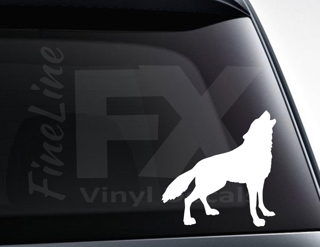 Wolf Howling Vinyl Decal Sticker 