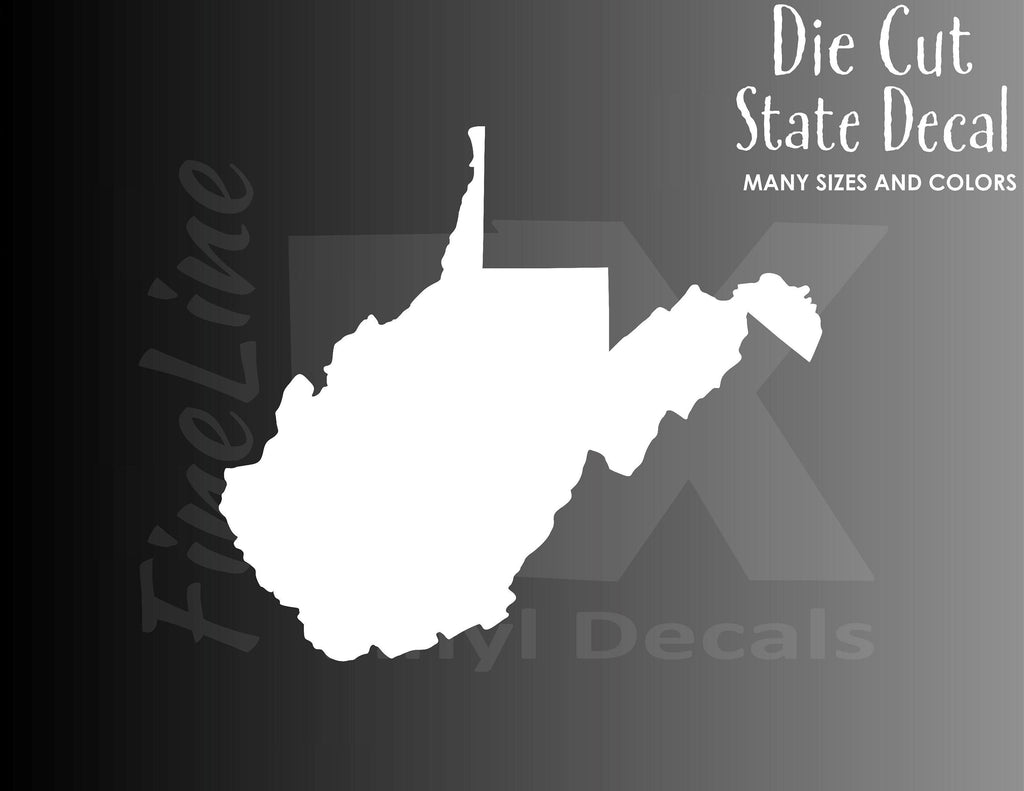 West Virginia State Shape Vinyl Decal Sticker