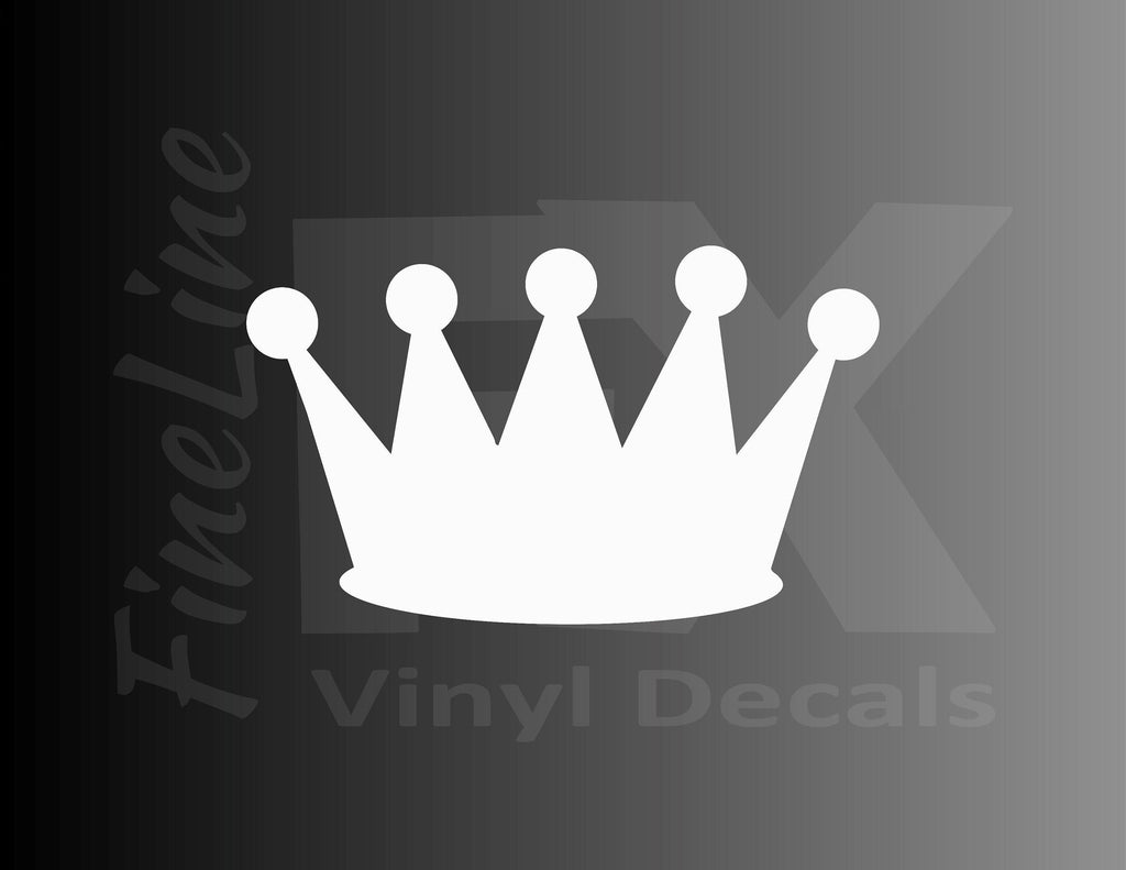 King Queen Princess Crown Vinyl Decal Sticker 
