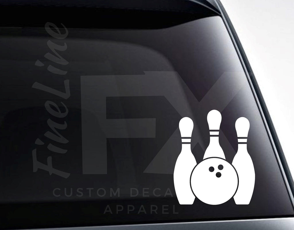 Bowling Ball and Pins Vinyl Decal Sticker / Decal For Cars, Laptops, Tumblers And More
