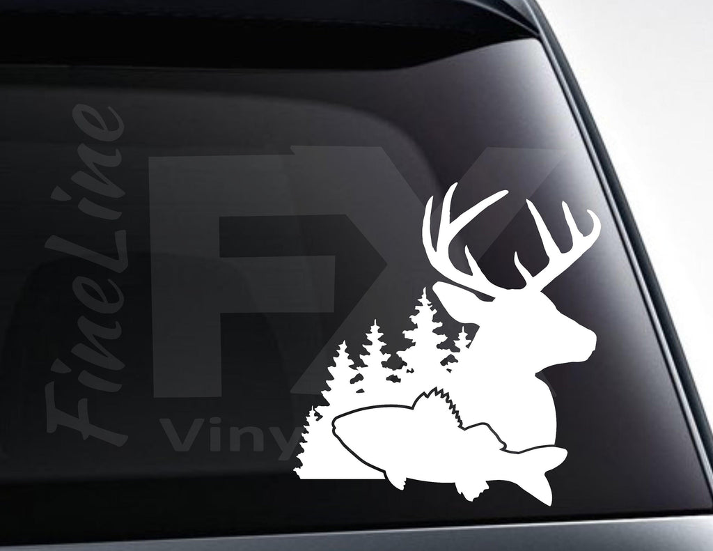 Deer Hunting Fishing Outdoors Vinyl Decal Sticker 