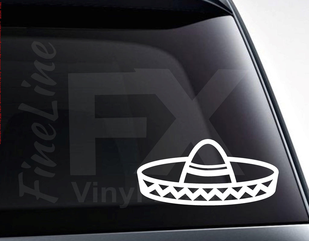 Sombrero Mexican Hat Vinyl Decal Sticker | Decal For Cars, Laptops, Tumblers And More