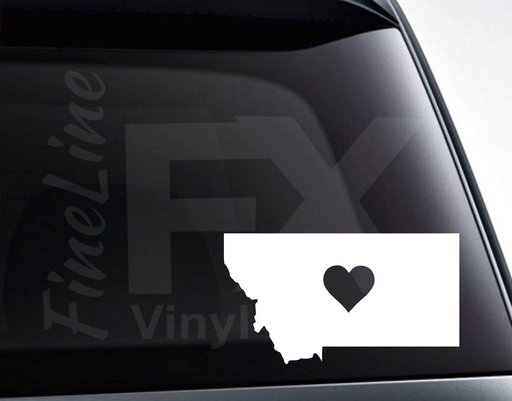Montana with a Heart Vinyl Decal Sticker 