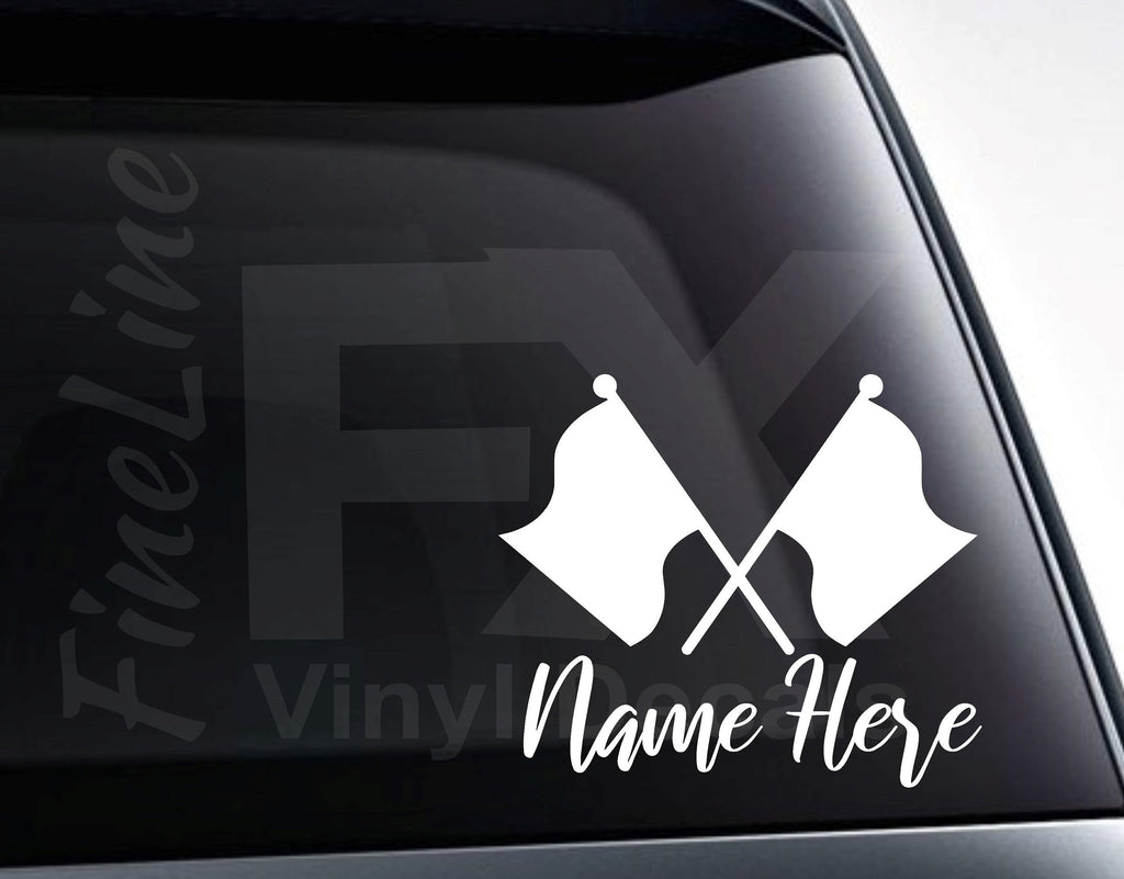 Color Guard Flags Custom Personalized Name Vinyl Decal Sticker 