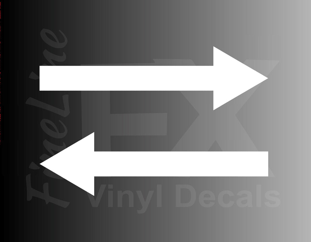 Directional Sign Arrows Right and Left Arrow Vinyl Decal Stickers 2 Pack