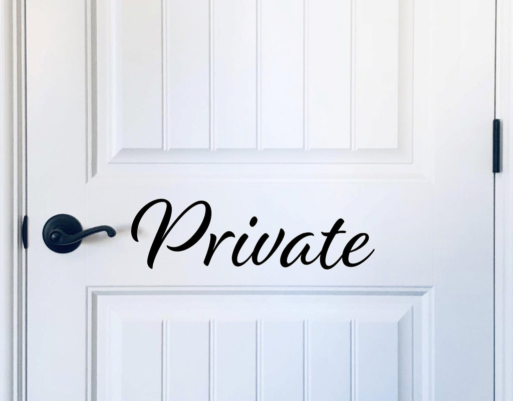 Private Door Sign Vinyl Decal Sticker 