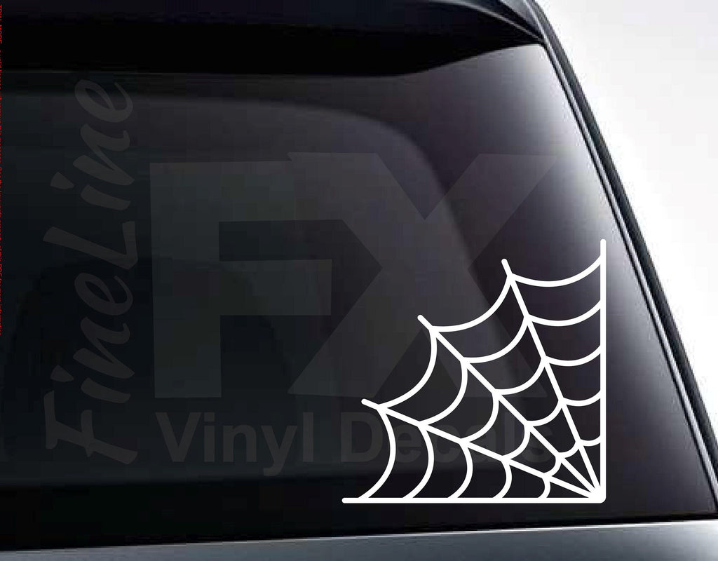 Corner Spider Web Vinyl Decal Sticker 