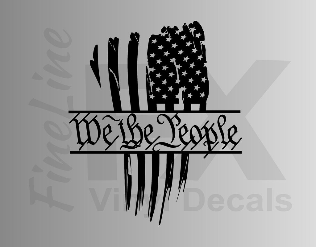 We The People American Flag Vinyl Decal Sticker 