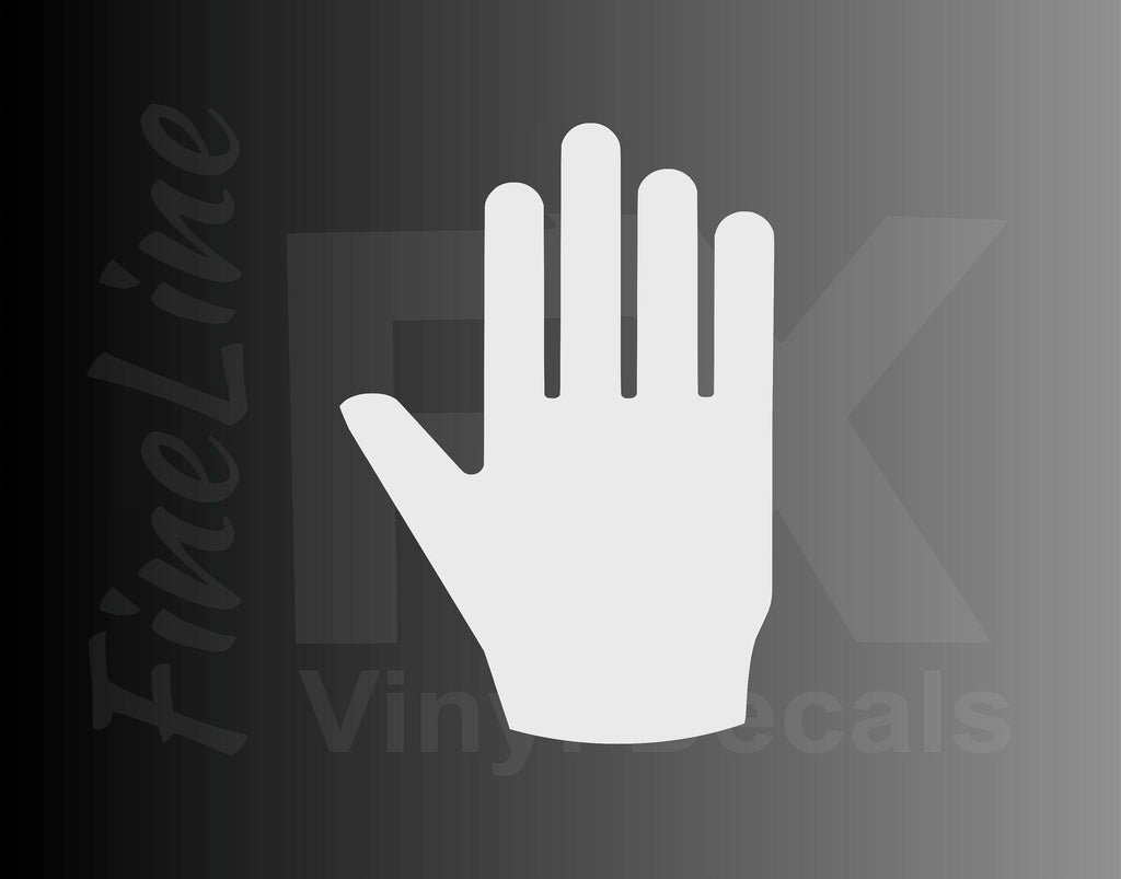 Stop Hand Sign Vinyl Decal Sticker