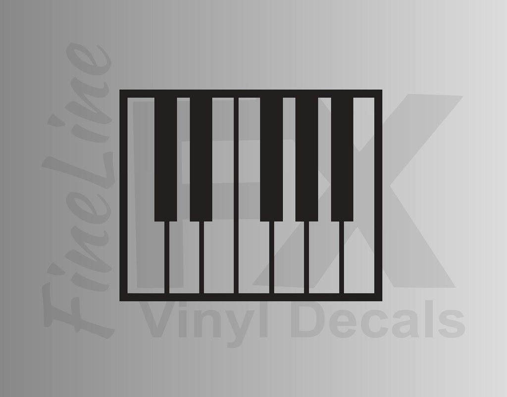 Piano Keys Music Keyboard Vinyl Decal Sticker 