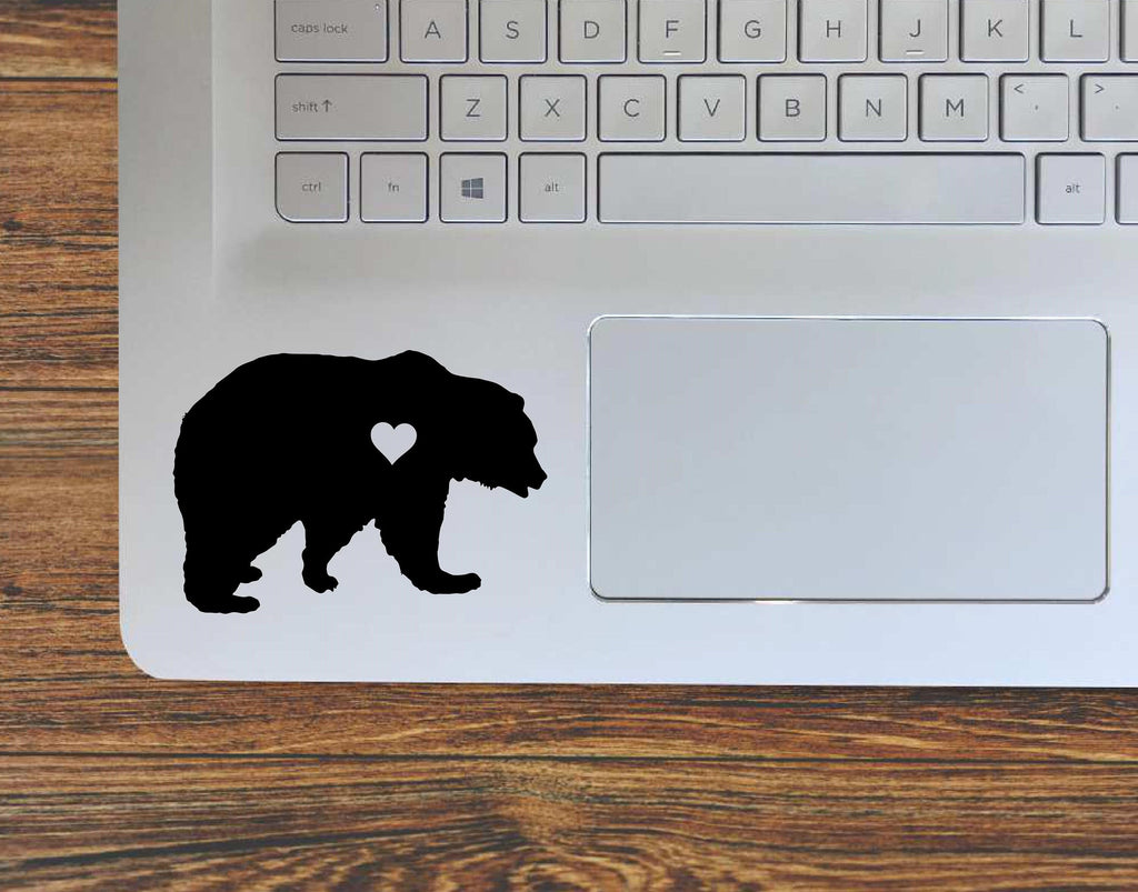 Bear With Heart Vinyl Decal Sticker 