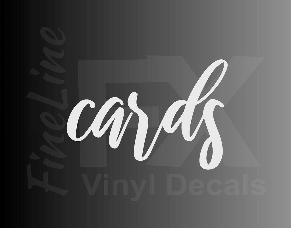 Cards Word Vinyl Decal Sticker 