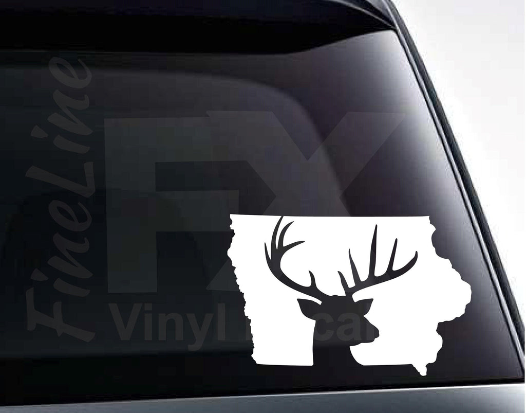 Iowa Deer Hunting Vinyl Decal Sticker 