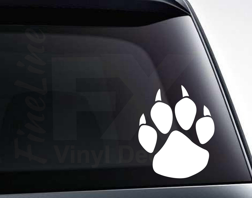 Tiger Paw Cat Paw Print Vinyl Decal Sticker / Decal For Cars, Laptops, Tumblers And More