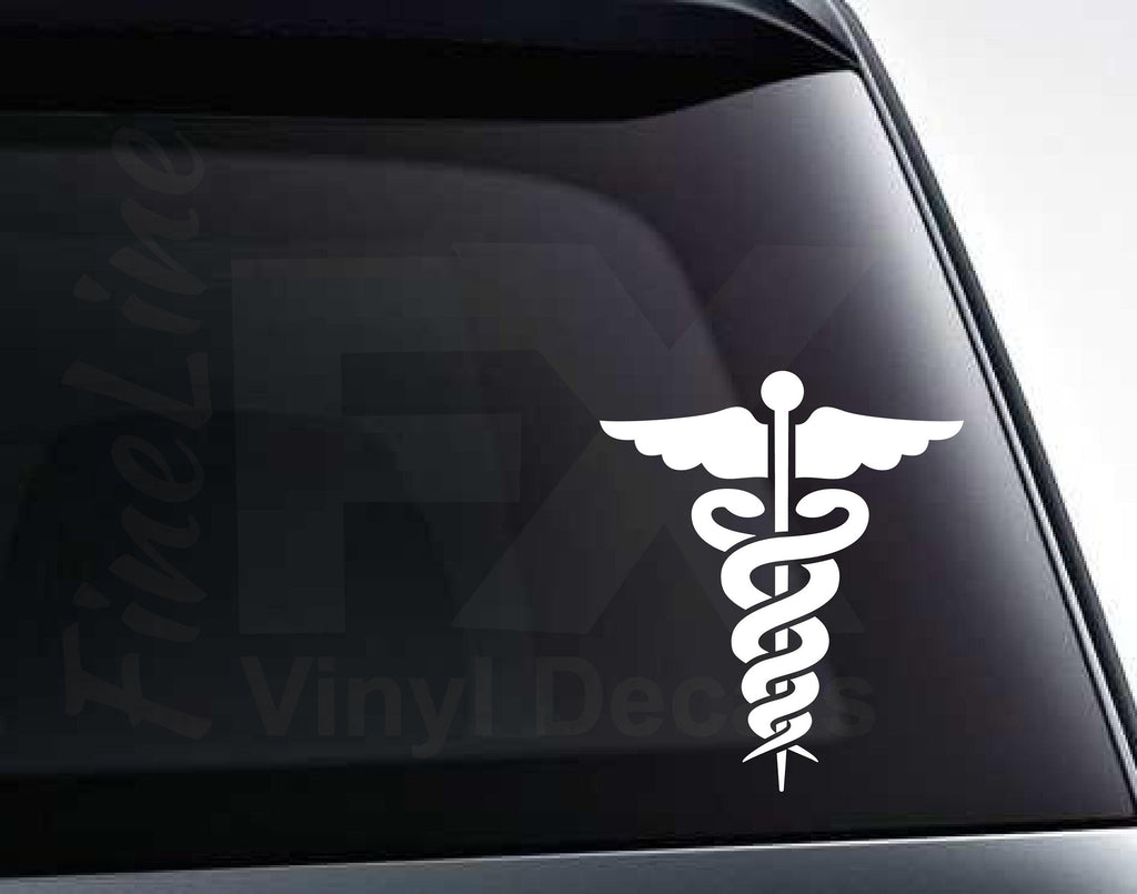 Caduceus Medical Symbol Decal / Vinyl Decal Sticker for Cars, Laptops, Tumblers and More