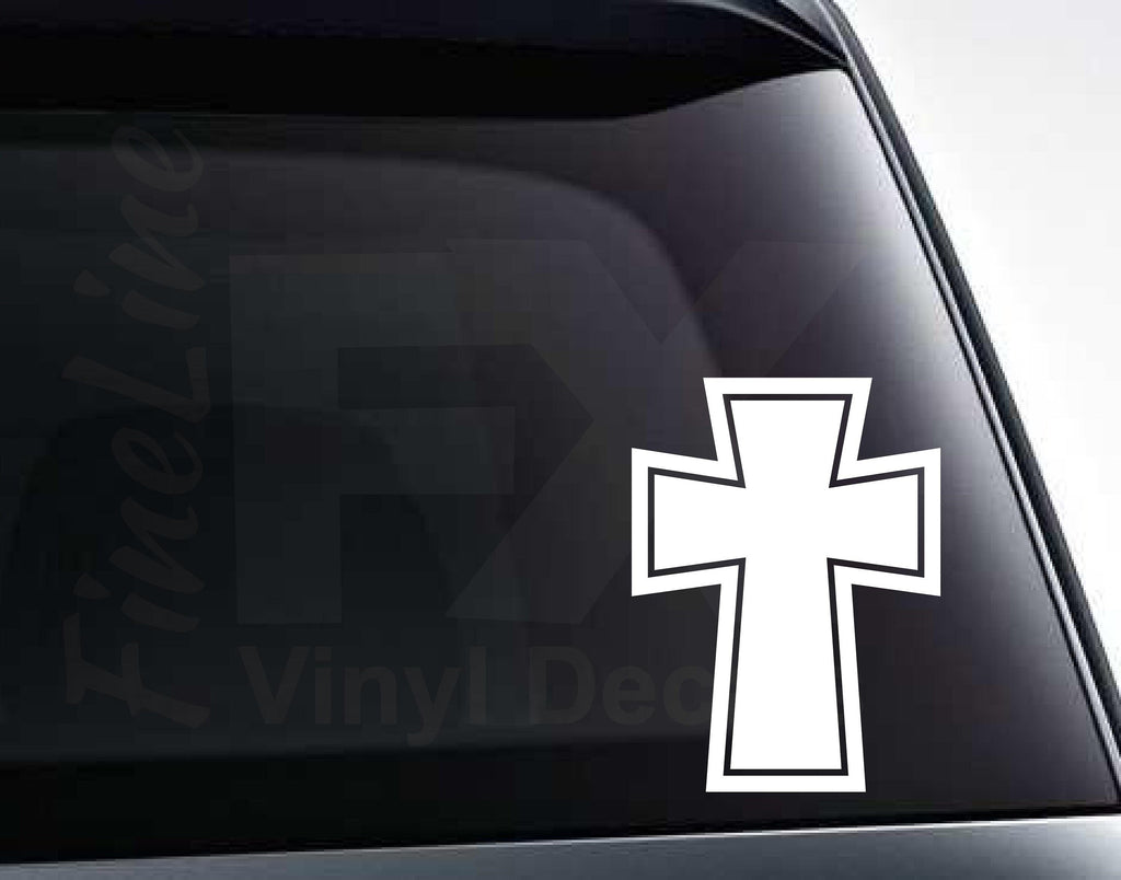 Christian Religious Cross Vinyl Decal Sticker / Decal For Cars, Laptops, Tumblers And More