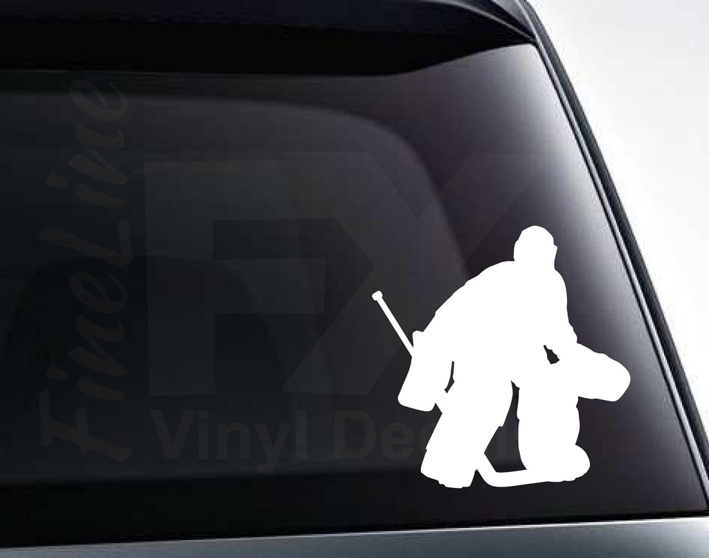 Hockey Player Goalie Vinyl Decal Sticker / Decal For Cars, Laptops, Tumblers And More