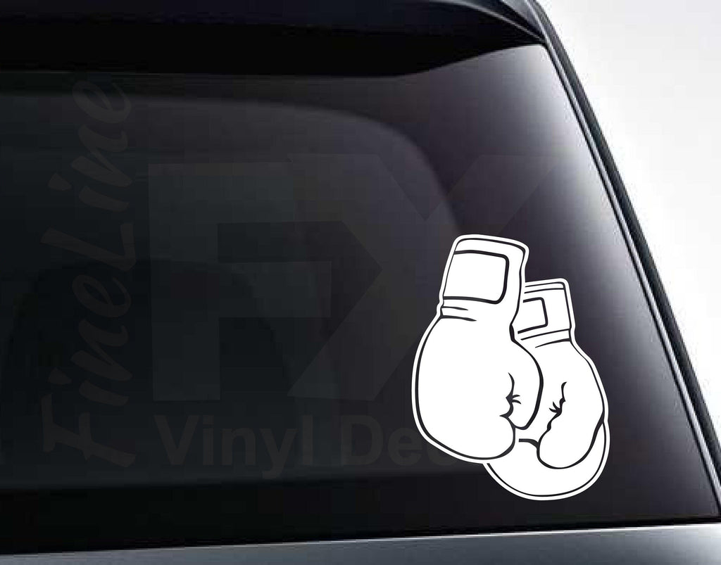 Boxer Boxing Gloves Vinyl Decal Sticker / Decal For Cars, Laptops, Tumblers And More