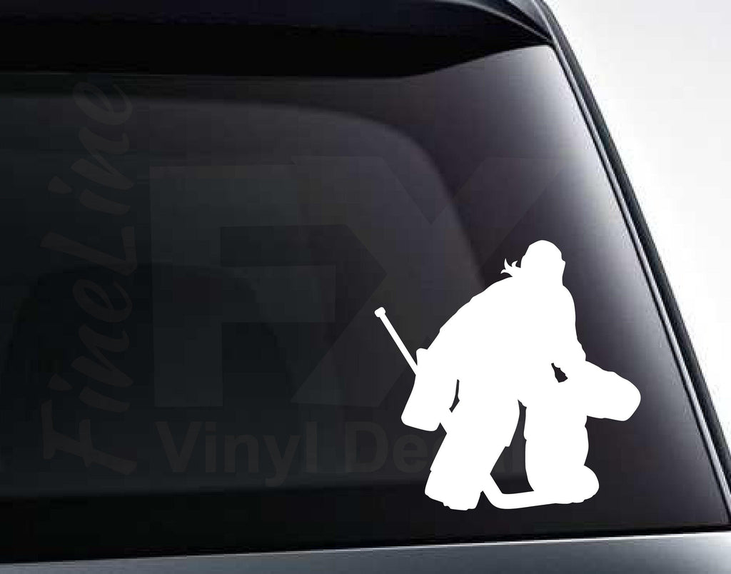 Girl Hockey Player Goalie Vinyl Decal Sticker / Decal For Cars, Laptops, Tumblers And More
