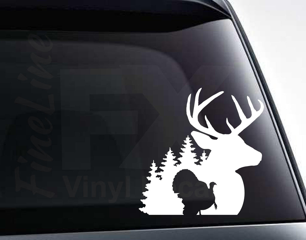 Deer Turkey Outdoors Hunting Vinyl Decal Sticker / Decal for Cars, Laptops, Tumblers and More