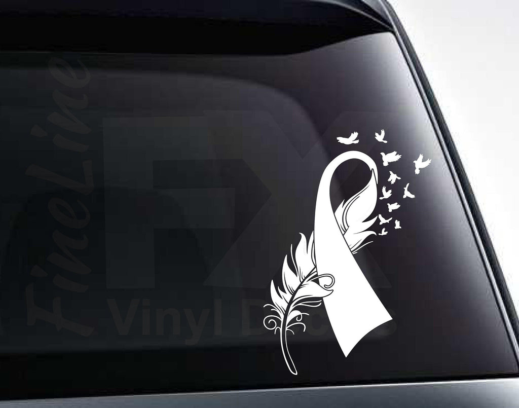 Birds from a Feather Awareness Ribbon Vinyl Decal Sticker / Decal for Cars, Laptops, Tumblers and More