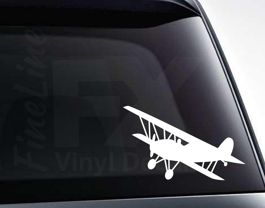 Biplane Airplane Vinyl Decal Sticker / Decal for Cars, Laptops, Tumblers and More