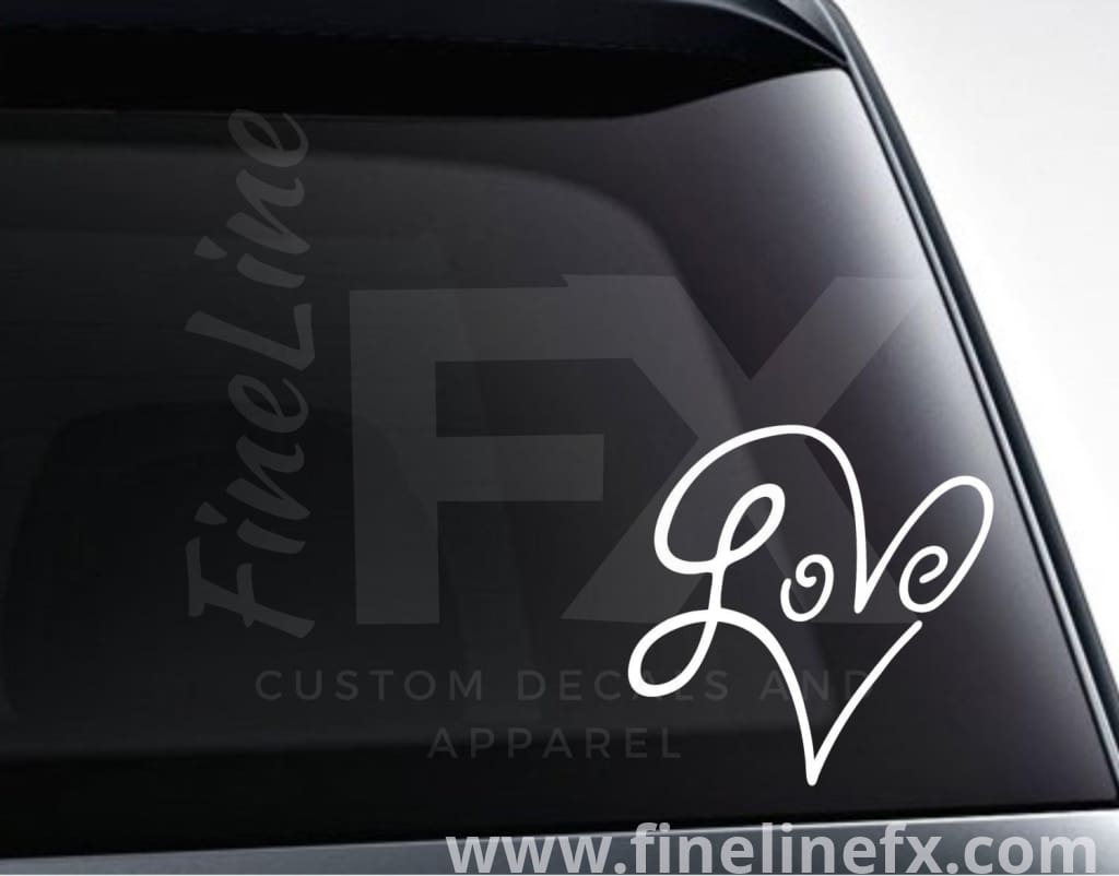Infinity Love Heart Vinyl Decal Sticker - FineLineFX
