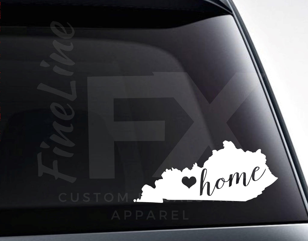 Kentucky Home State Vinyl Decal Sticker - FineLineFX