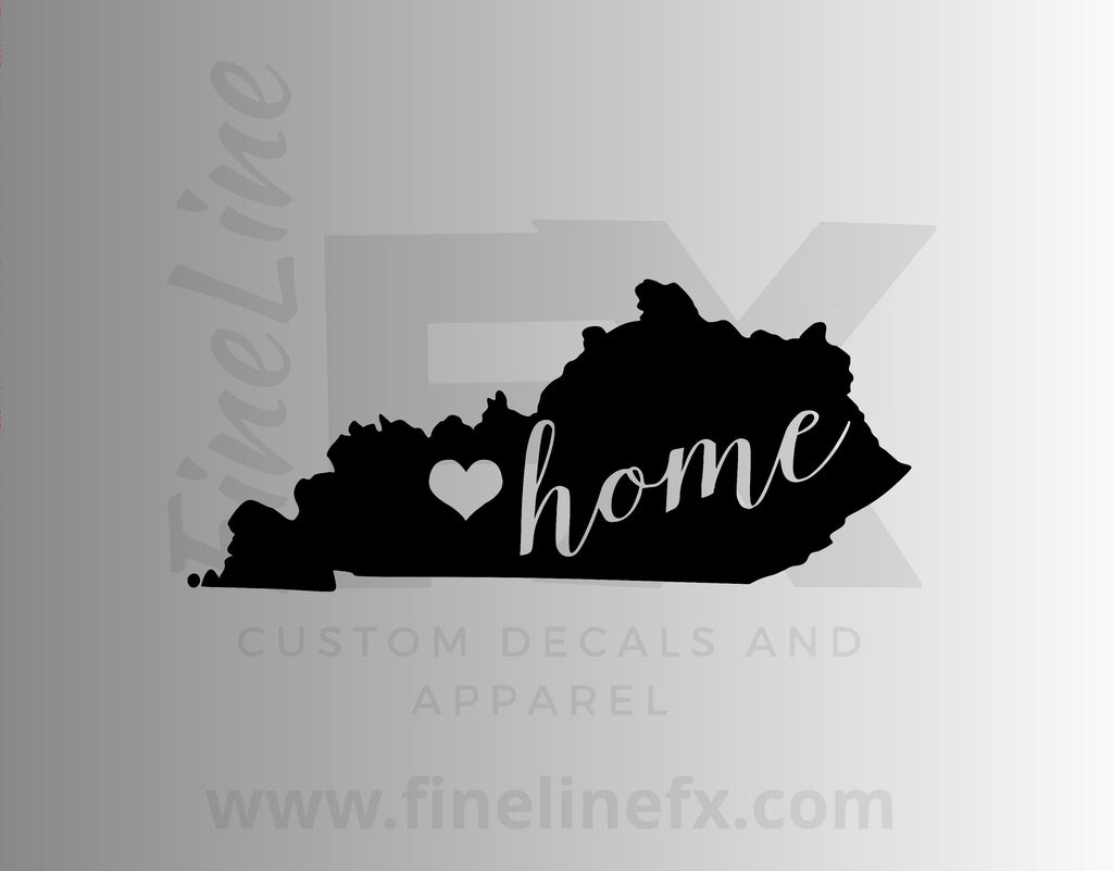 Kentucky Home State Vinyl Decal Sticker - FineLineFX