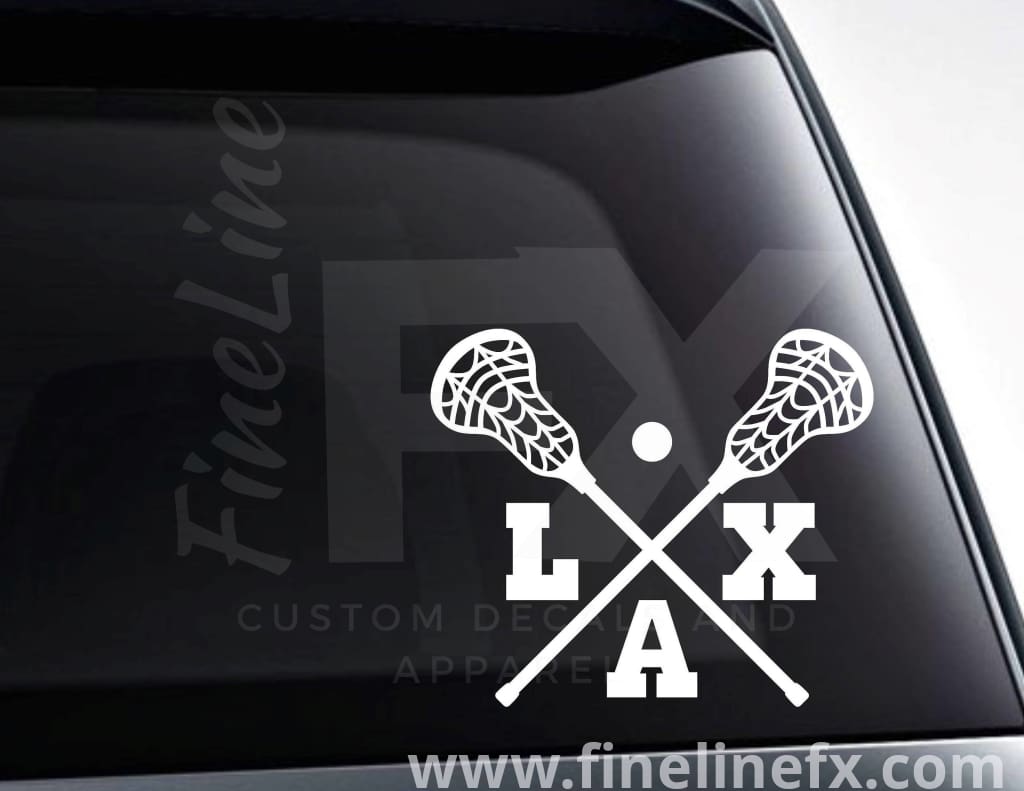 Lacrosse Sticks Lax Vinyl Decal Sticker - FineLineFX