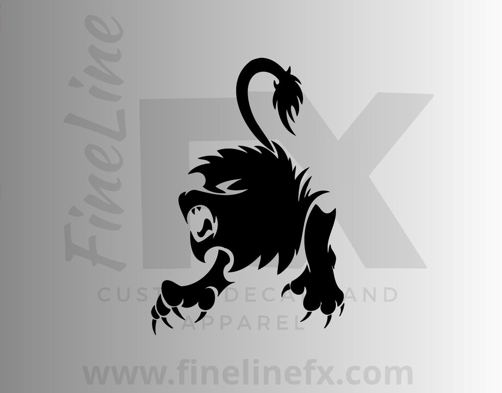 Clawing Lion Leo Zodiac Design Vinyl Decal Sticker - FineLineFX