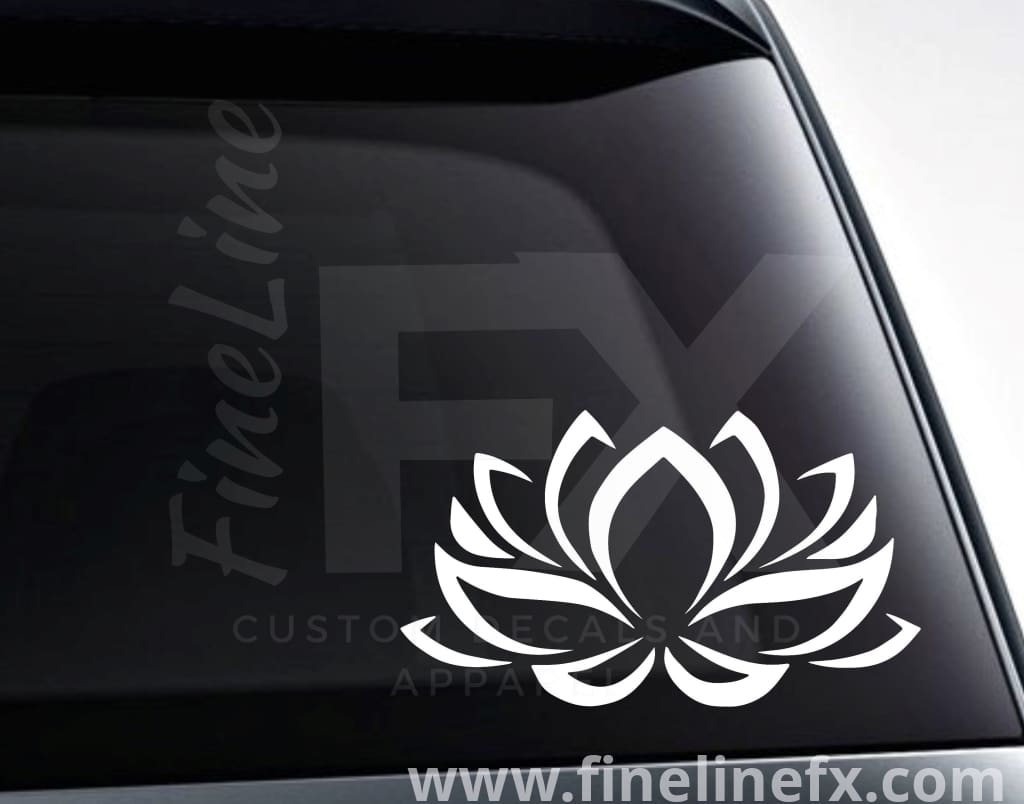 Lotus Flower Vinyl Decal Sticker - FineLineFX