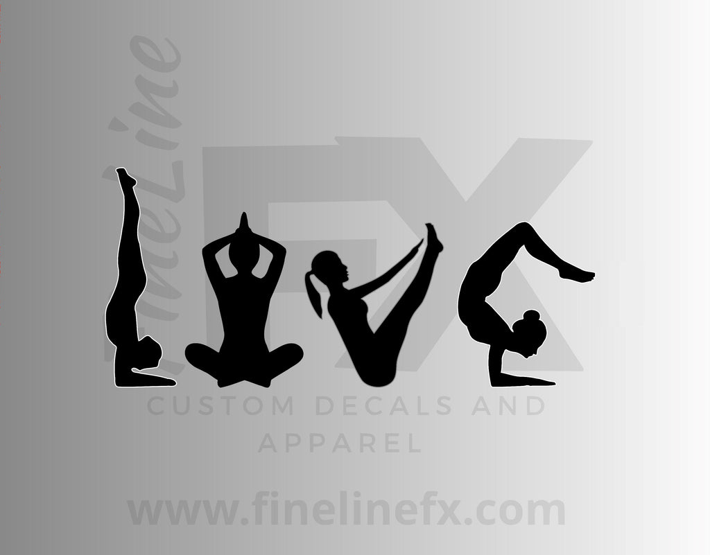 Love Yoga Vinyl Decal Sticker - FineLineFX