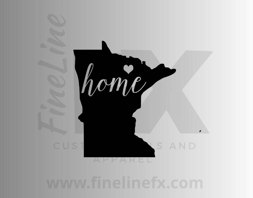 Minnesota Home State Vinyl Decal Sticker - FineLineFX