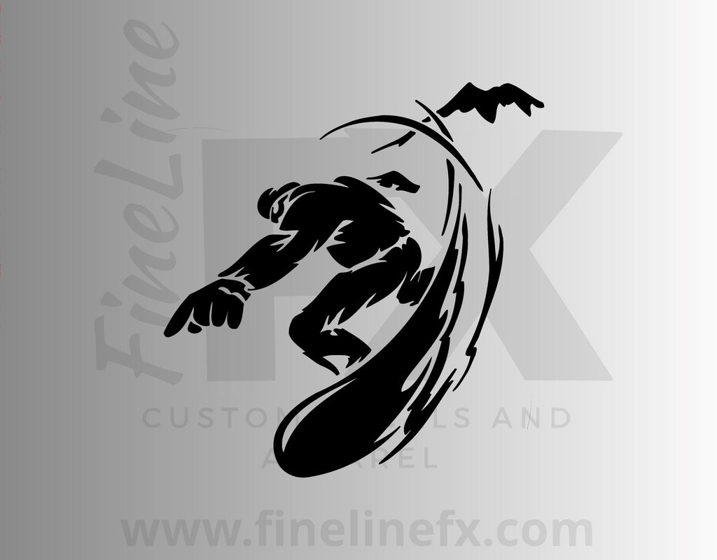Snowboarding Vinyl Decal Sticker - FineLineFX