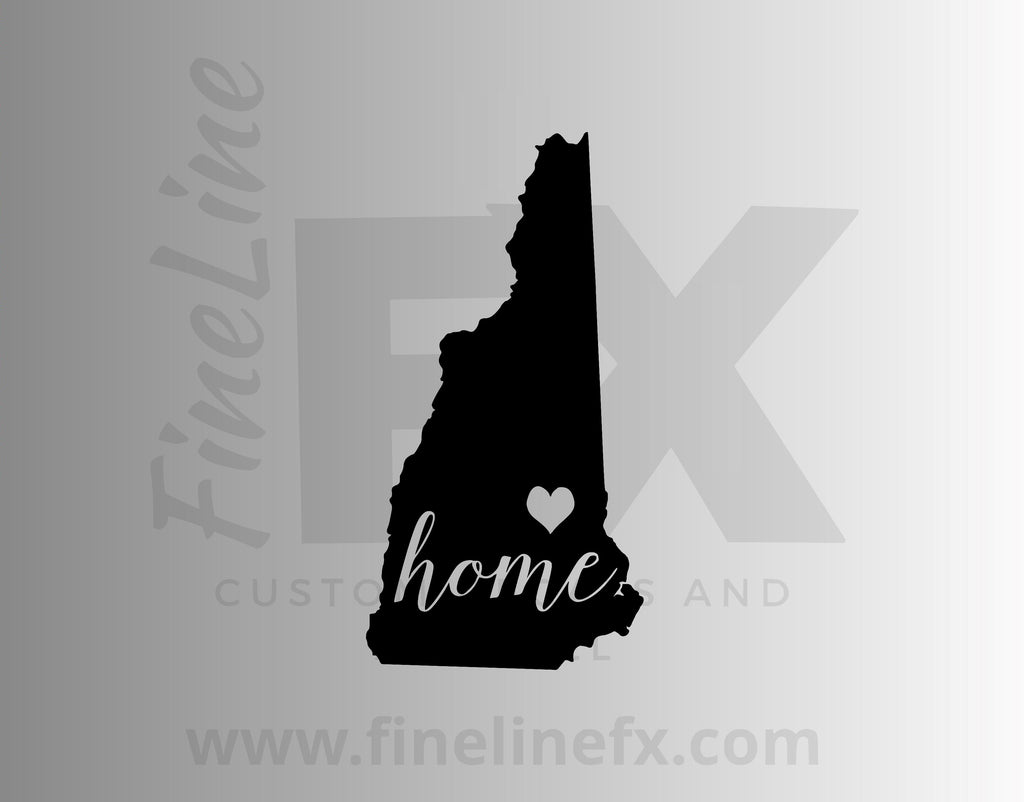 New Hampshire Home State Vinyl Decal Sticker - FineLineFX