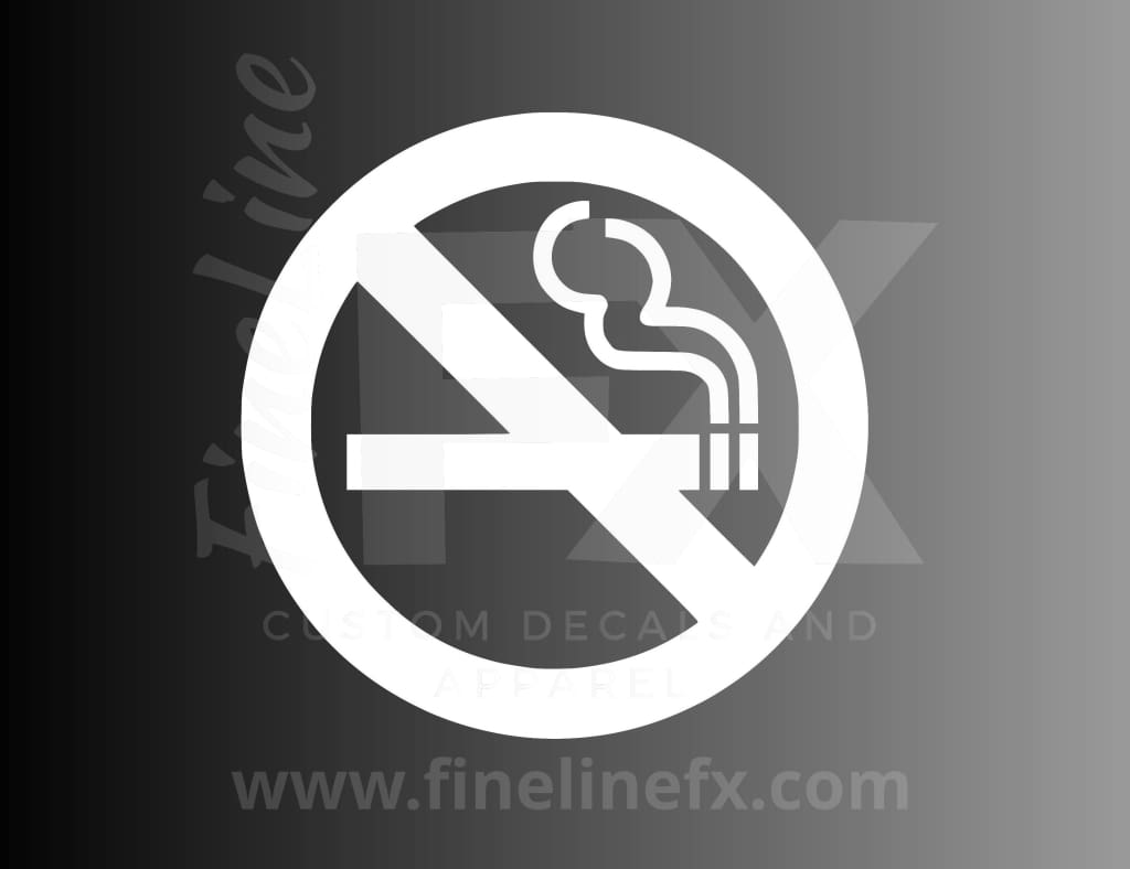 No Smoking Symbol Vinyl Decal Sticker - FineLineFX