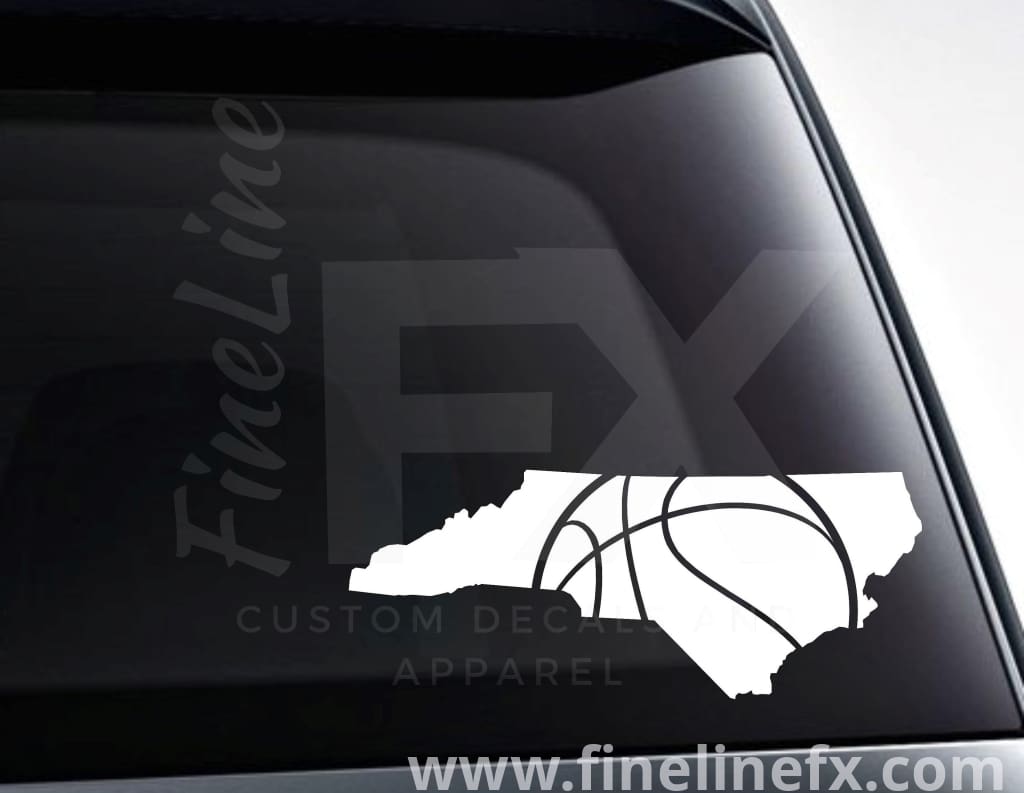 North Carolina Basketball Vinyl Decal Sticker - FineLineFX