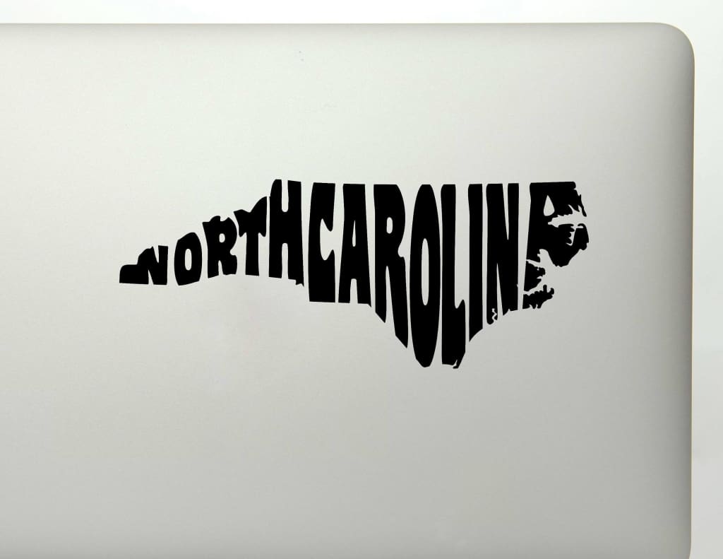 North Carolina State Word Art Vinyl Decal Sticker - FineLineFX