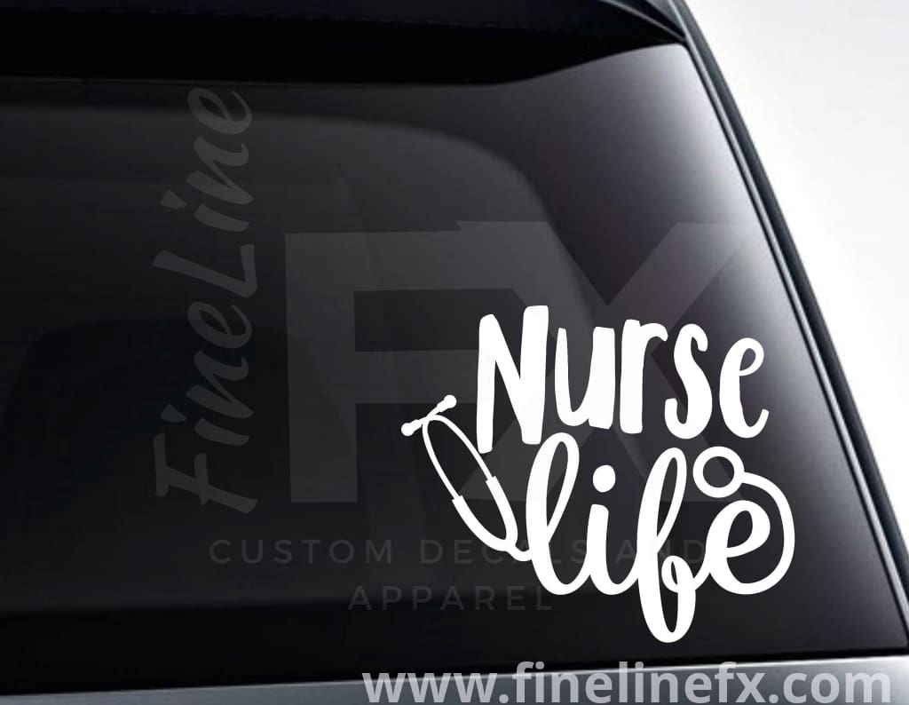 Nurse Life Vinyl Decal Sticker - FineLineFX