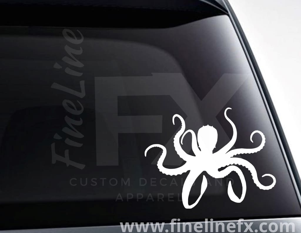 Octopus Silhouette Vinyl Decal Sticker - FineLineFX