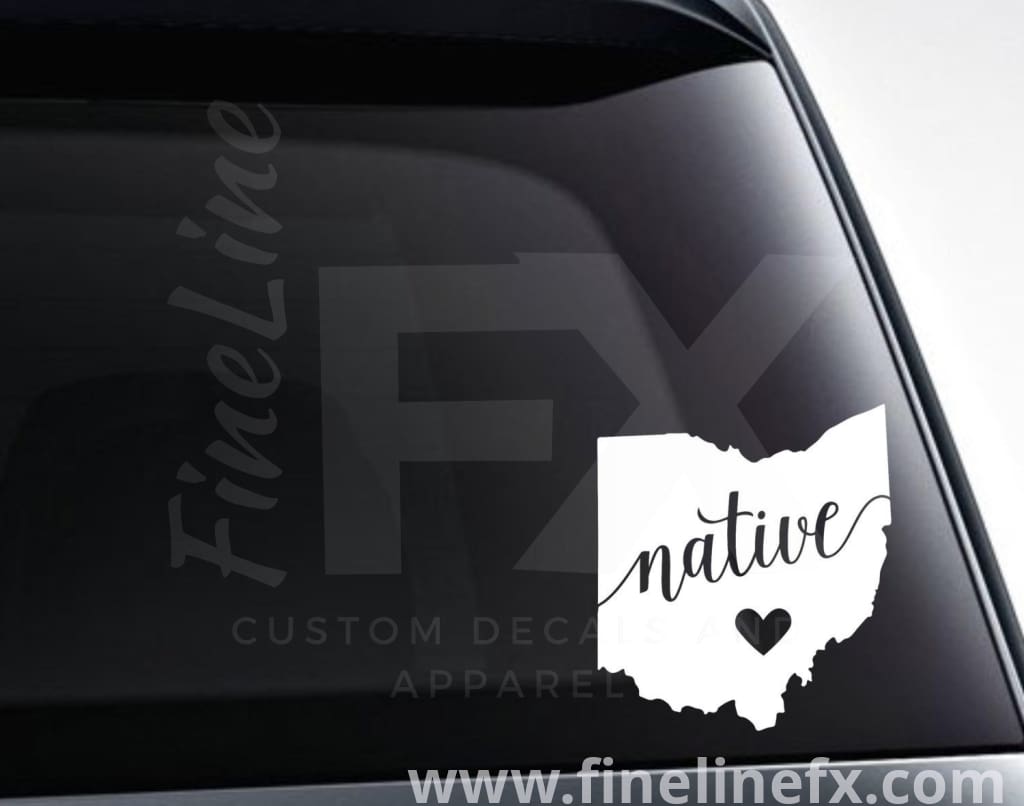 Ohio Native Vinyl Decal Sticker - FineLineFX