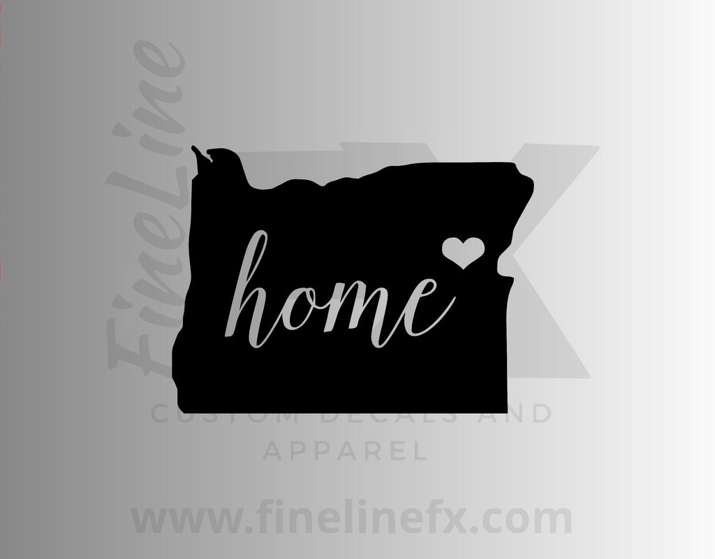 Oregon Home State Vinyl Decal Sticker - FineLineFX