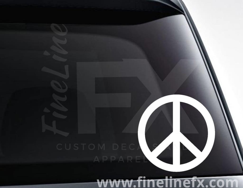 Peace Sign Vinyl Decal Sticker - FineLineFX