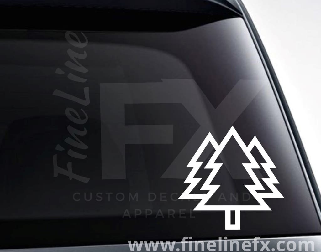 Pine Trees Outdoors Forest Vinyl Decal Sticker - FineLineFX